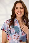 CHARM BLOUSE - denim stri